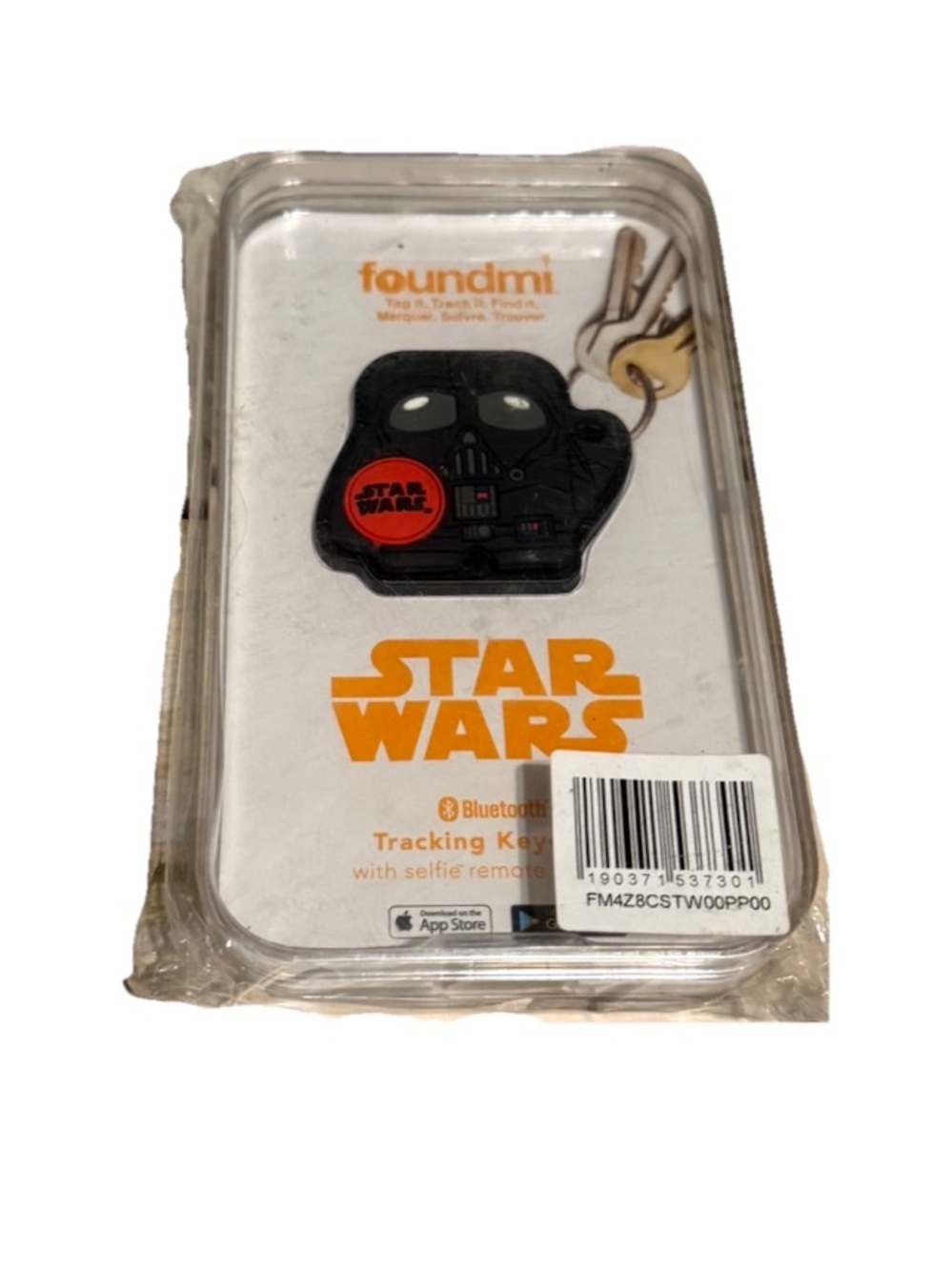 NEW Foundmi Star Wars Tracking Keychain Disney Darth Vader
